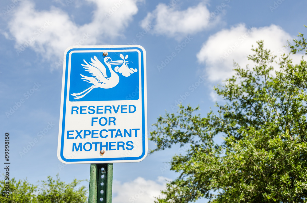 Reserved for Expectant Mothers Parking Sign 