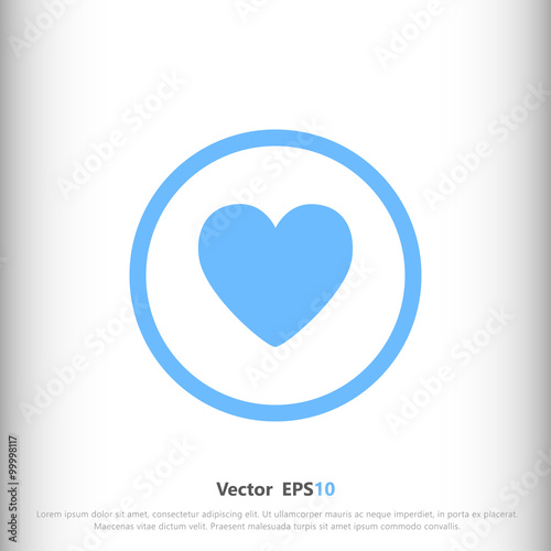 Heart sign icon, vector ill...