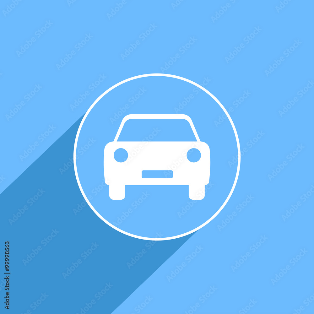 Automobile, car sign icon, vector illustration. Flat design styl