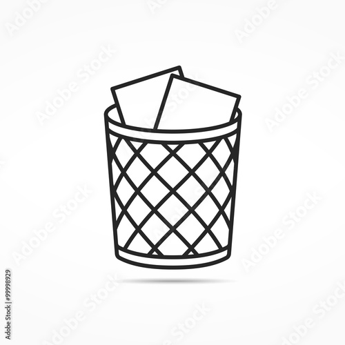 Trash Can Line Icon