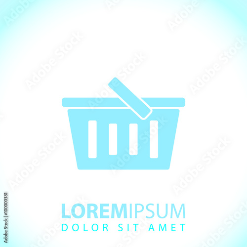Food basket sign icon, vect...
