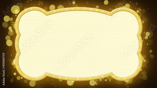 Photography shiny gold banner