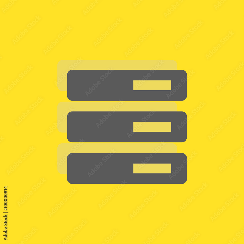 Data server sign icon, vector illustration. Flat design style fo Data server sign icon, vector illustration. Flat design style fo