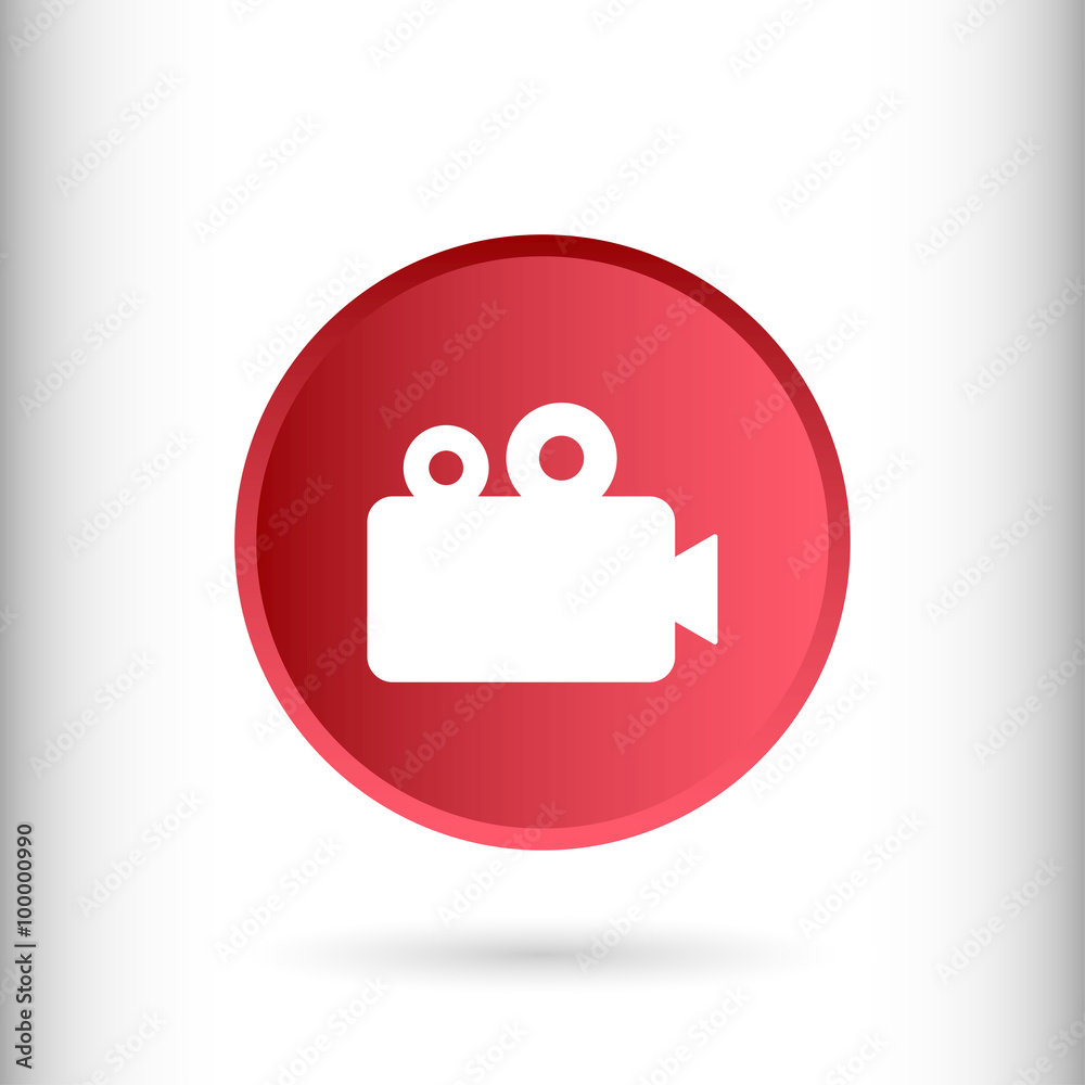 Cinema camera, film sign icon, vector illustration. Flat design Cinema camera, film sign icon, vector illustration. Flat design