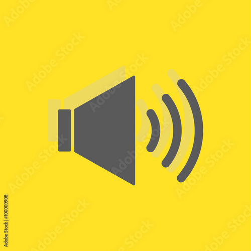 Volume on sign icon, vector...