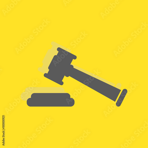 Law, court sign icon, vecto...