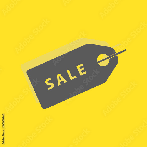 Sale ticket sign icon, vector illustration. Flat design style fo