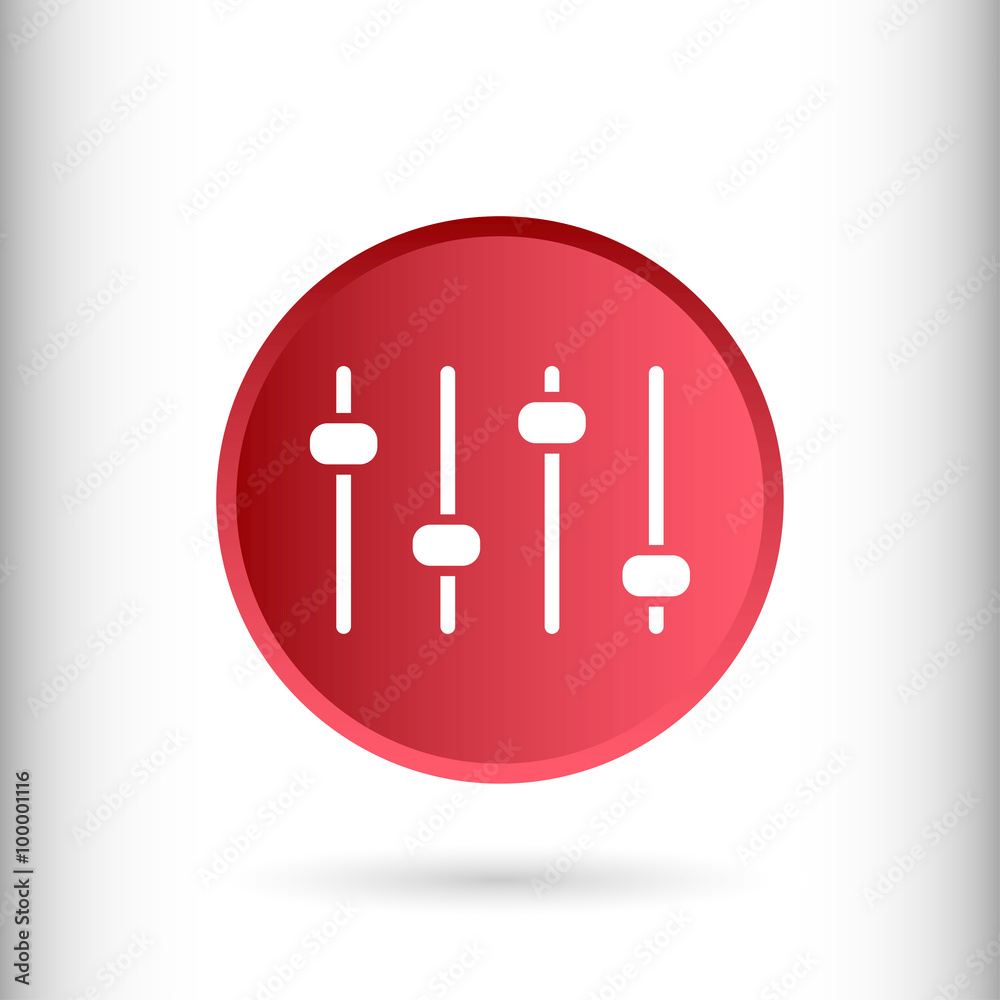 Volume equalizer sign icon, vector illustration. Flat design sty