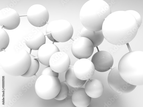 3d rendered white molecule © phonlamaiphoto