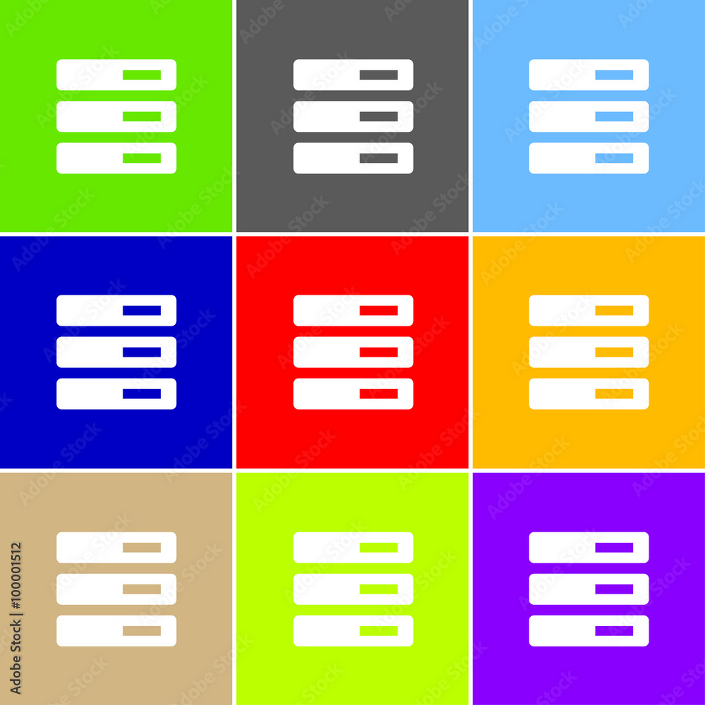 Data server sign icon, vector illustration. Flat design style fo Data server sign icon, vector illustration. Flat design style fo