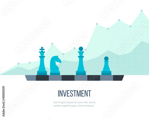 Concept for investment, financial srategy, banking, strategic management. Investment business. 