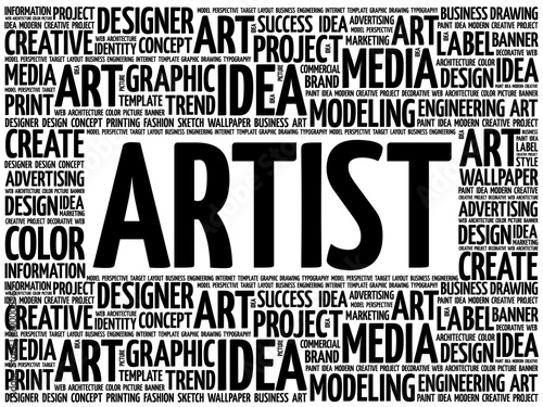 ARTIST word cloud, creative business concept background