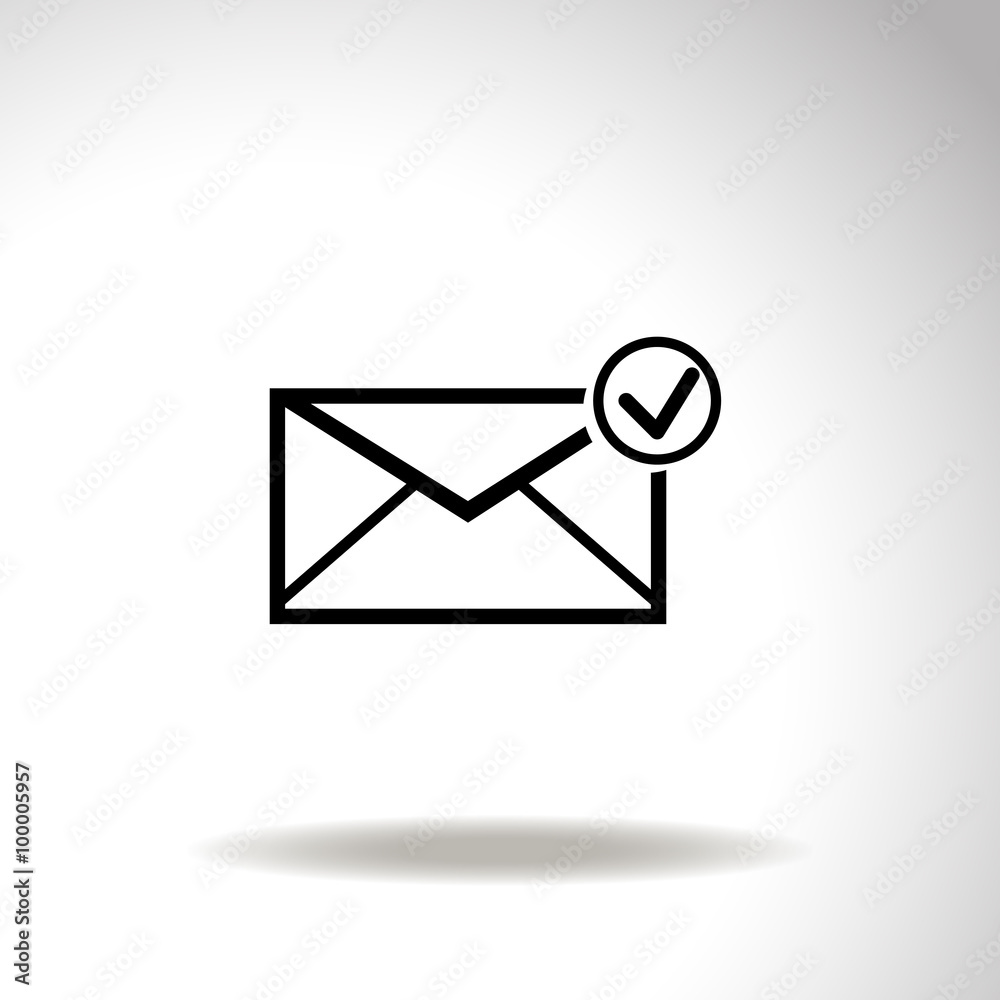 Selected mail vector icon. Selected mail vector icon.