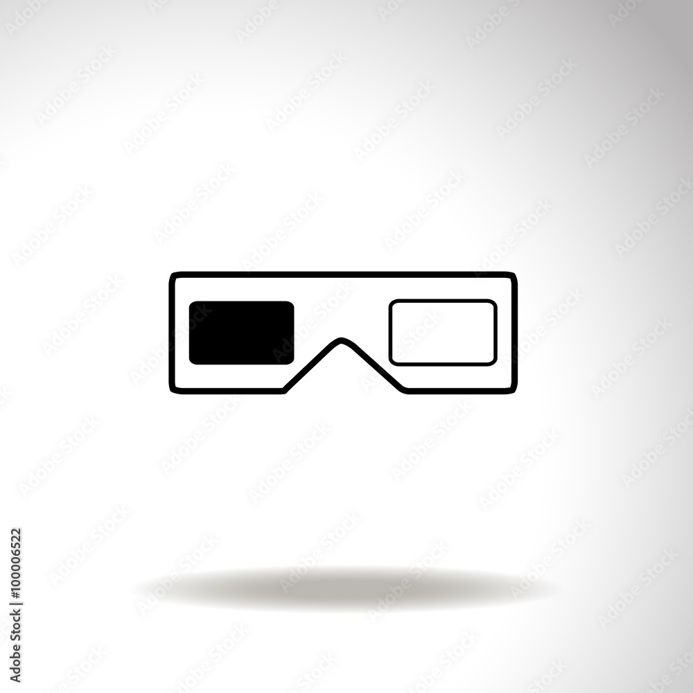 3d glasses. Vector illustration. 3d glasses. Vector illustration.