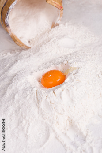 yolk and flour, baking background