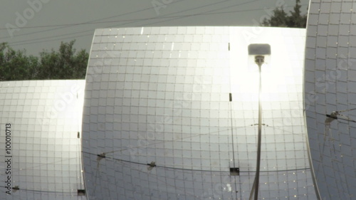 Royalty Free Stock Video Footage panorama of solar panels shot in Israel at 4k with Red. photo