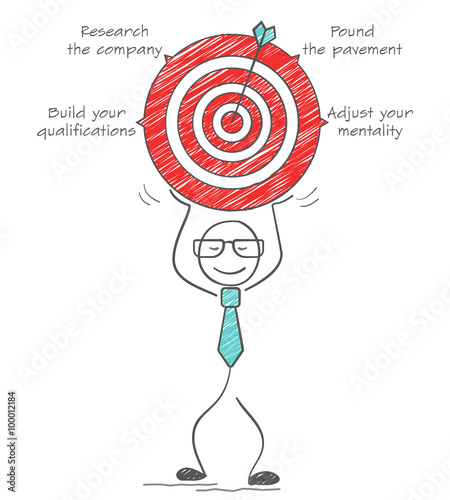 How to find a job. Business goal concept.