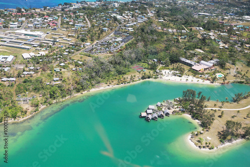 Aerial view of a coastline