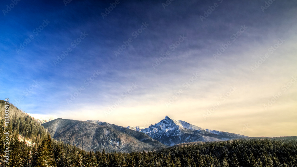 winter scenic view of mountains, Krivan, Slovakia, Eastern Europe