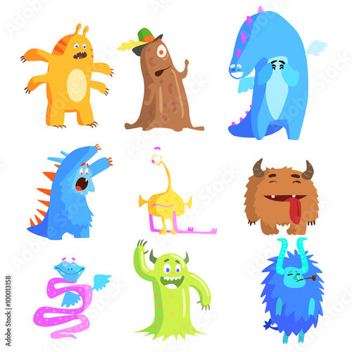 Cute Monsters and Aliens Set