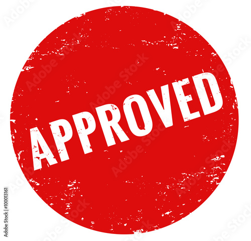 Approved stamp red