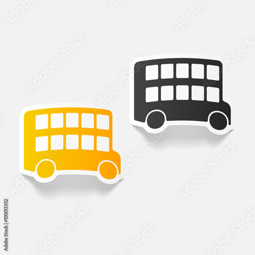 realistic design element: bus double decker