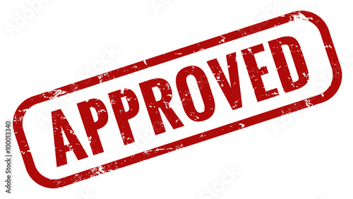 Approved stamp red