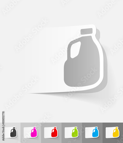 realistic design element. jar with milk