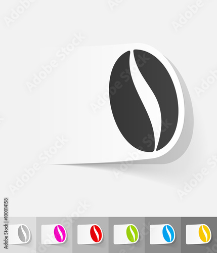 realistic design element. coffee bean