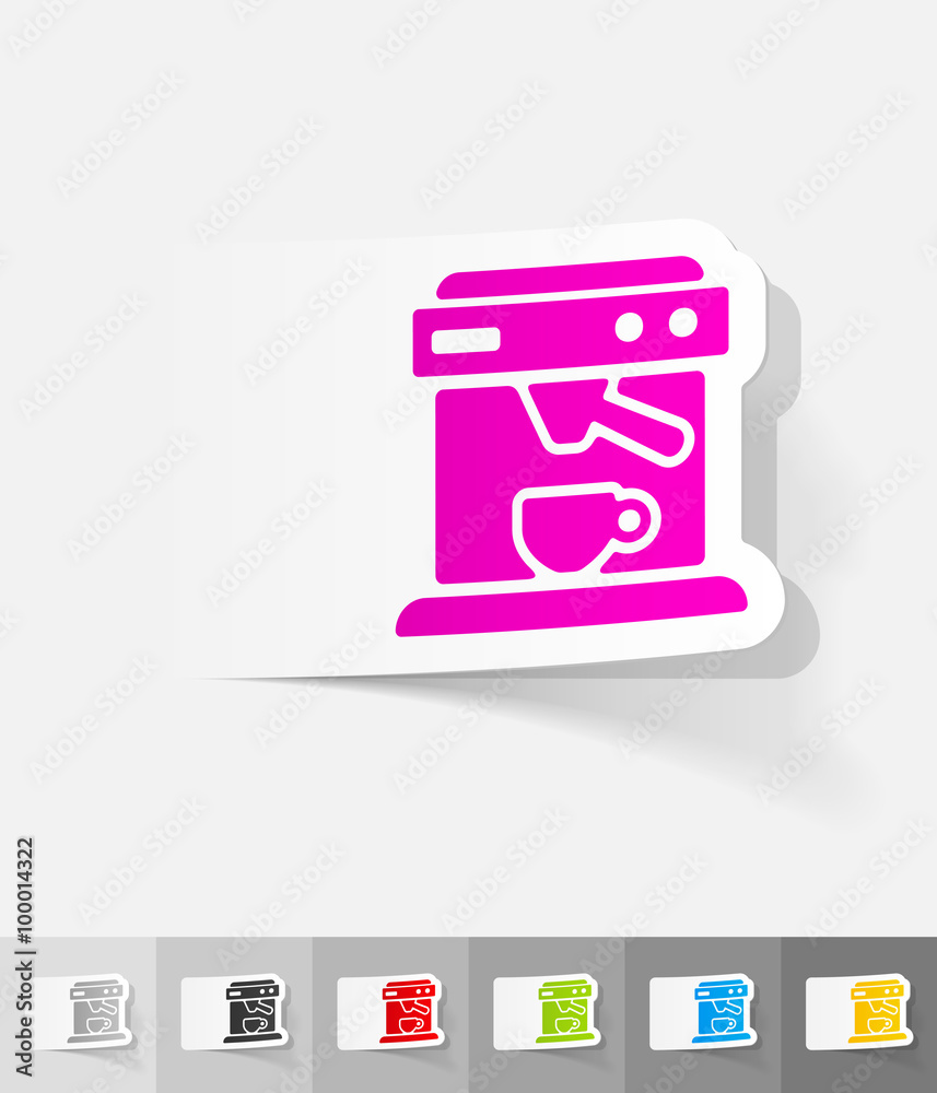 realistic design element. coffee machine realistic design element. coffee machine