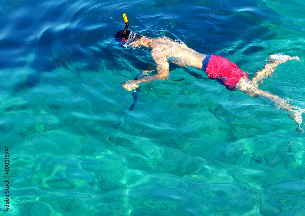 Spear Fishing with a snorkel