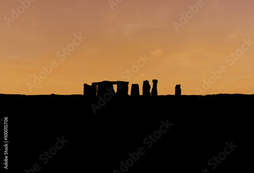 Silhouette of Stonehenge