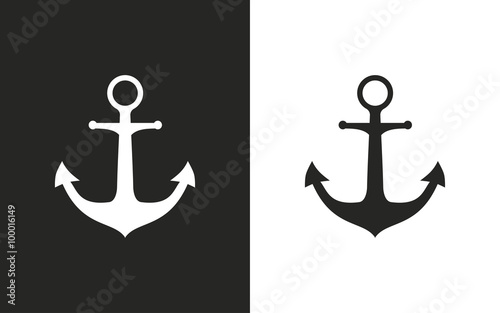 Canvas-taulu Anchor - vector icon.