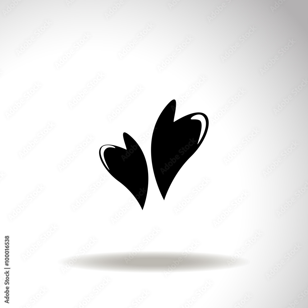 Hearts in love vector icon.