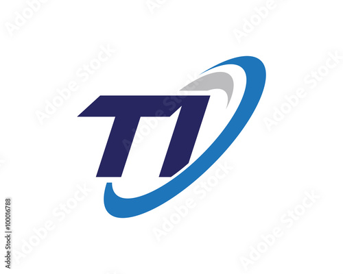 TI Letter Swoosh Icon Logo