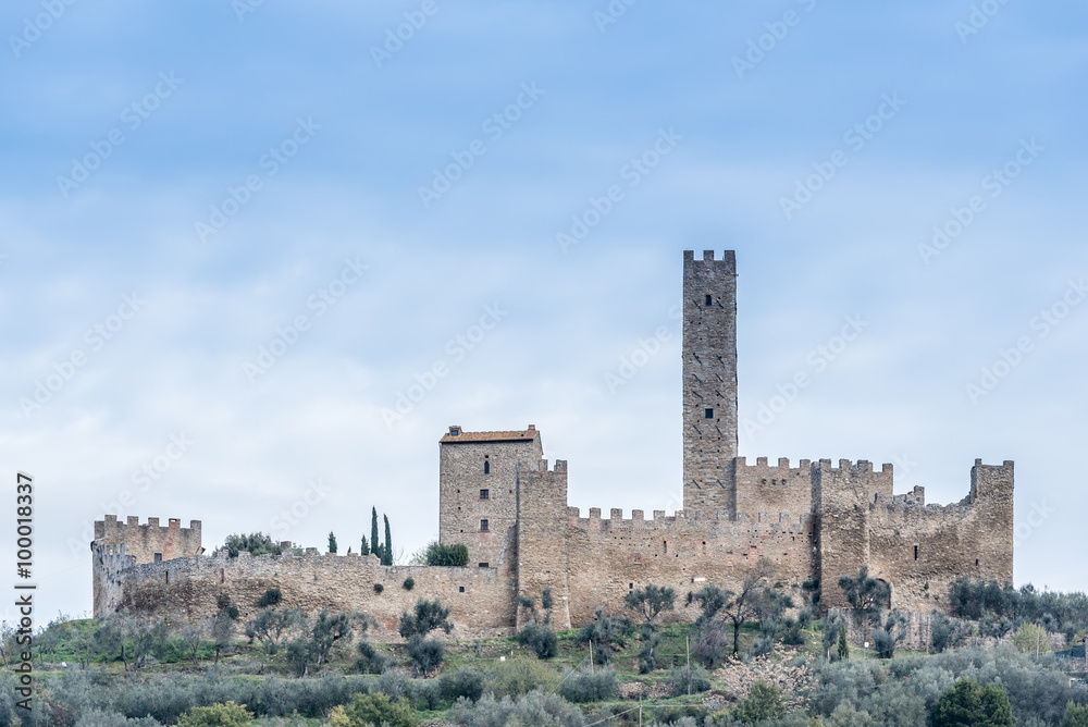 The Montecchio Castle is open to the public and was built in the ninth century and is located in Castiglione Fiorentino in the province of Arezzo in Tuscany, in 1986 was issued a stamp of the castle