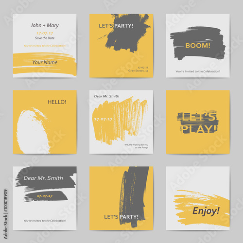 Abstract postcard templates