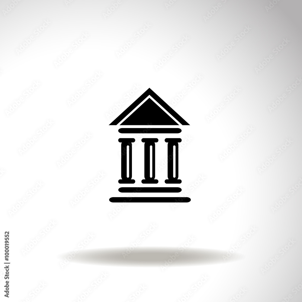 Pictograph of bank vector icon. Pictograph of bank vector icon.