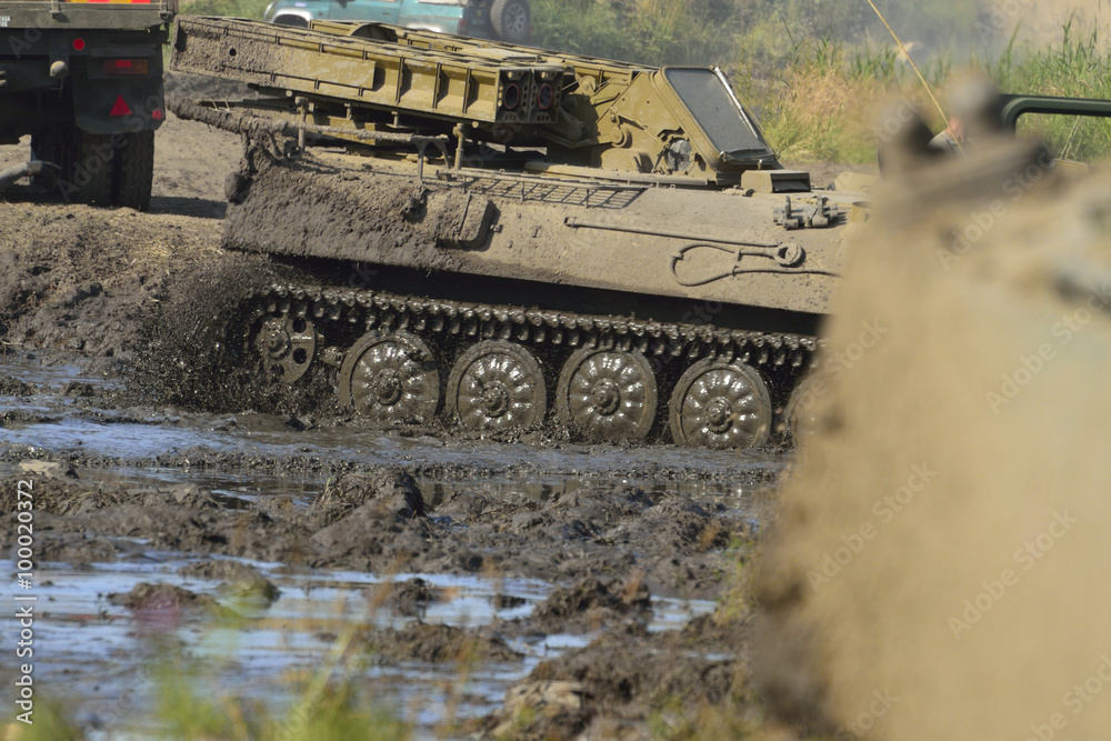 MT-LB floating armored personnel carrier MT-LB floating armored personnel carrier