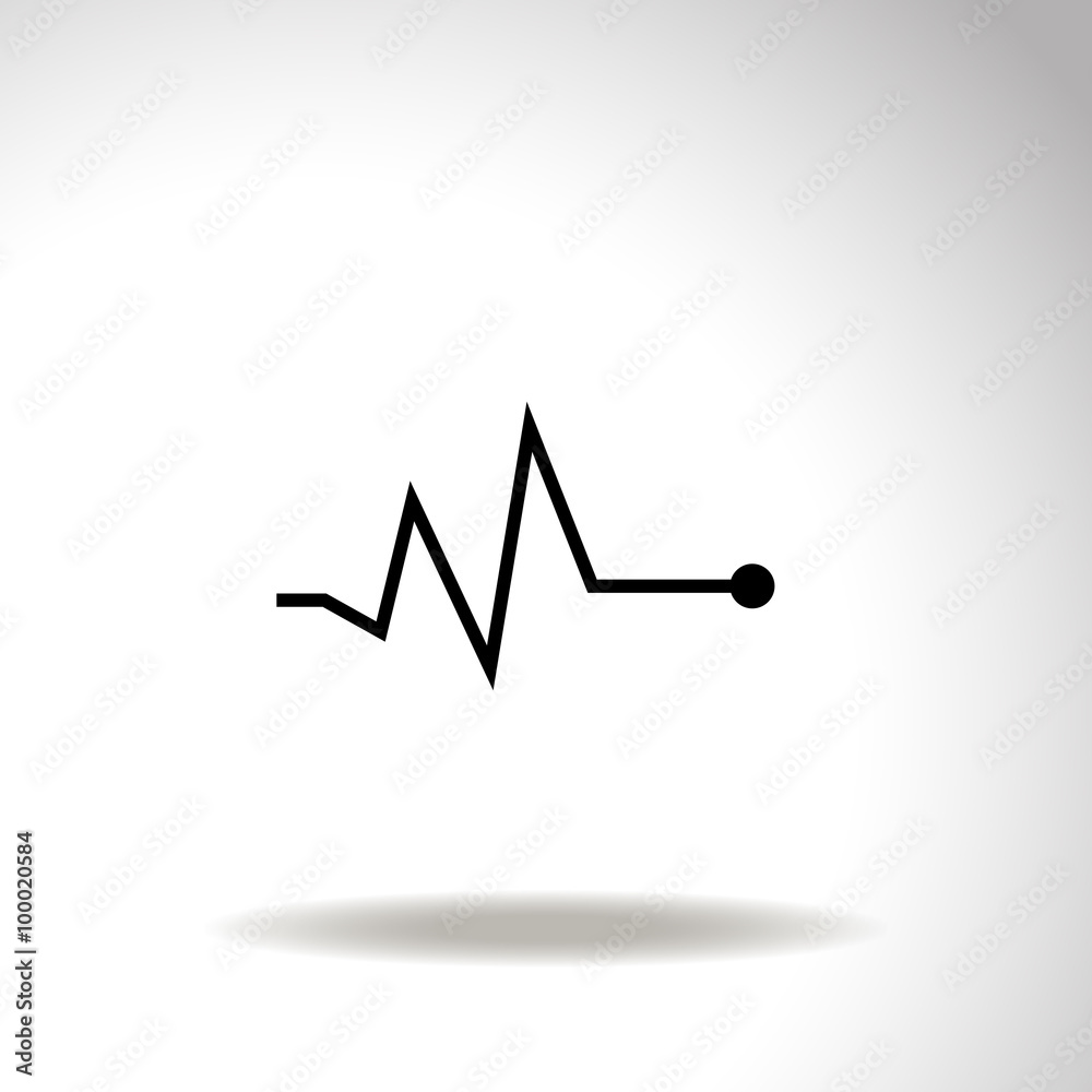 Heart beat, cardiogram. Pulse icon Heart beat, cardiogram. Pulse icon