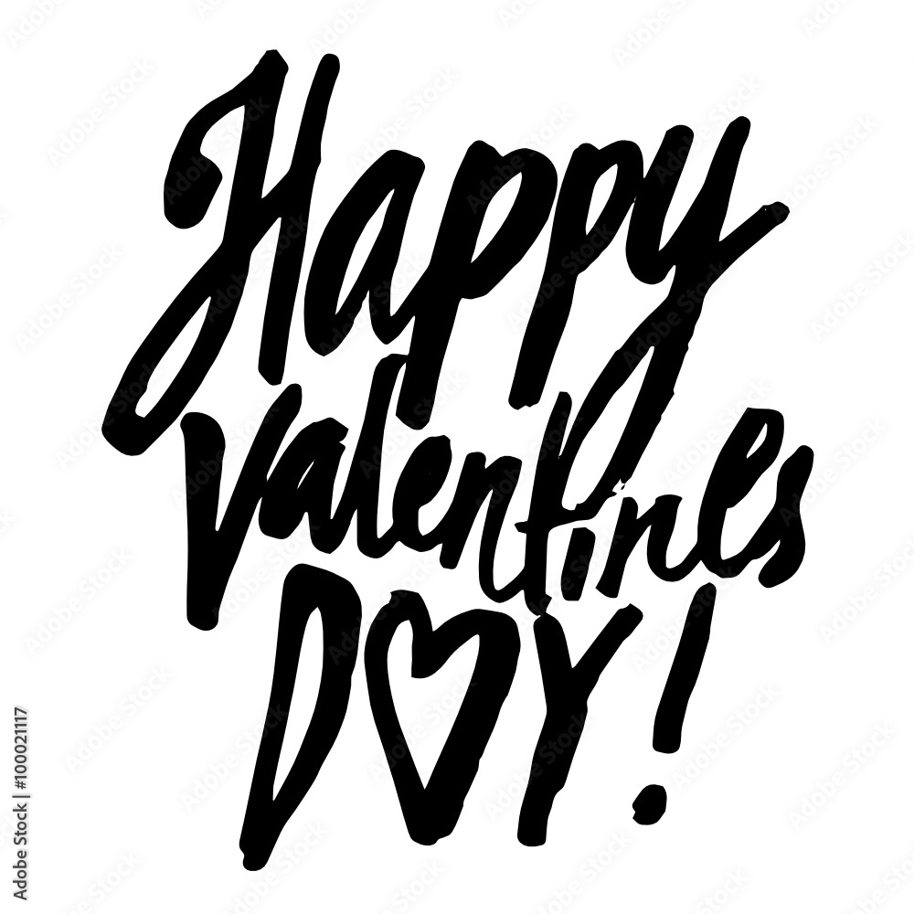 Vector handwritten calligraphy sign - Saint Valentine's Day Vector handwritten calligraphy sign - Saint Valentine's Day