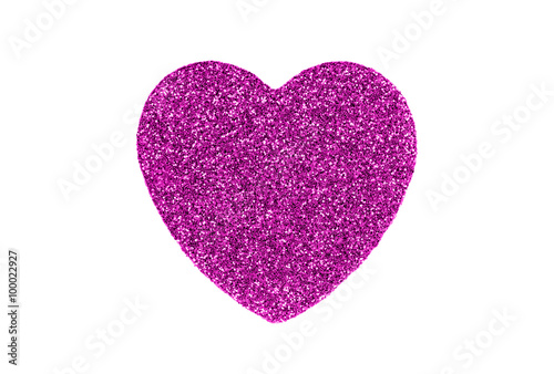 pink heart on white background
