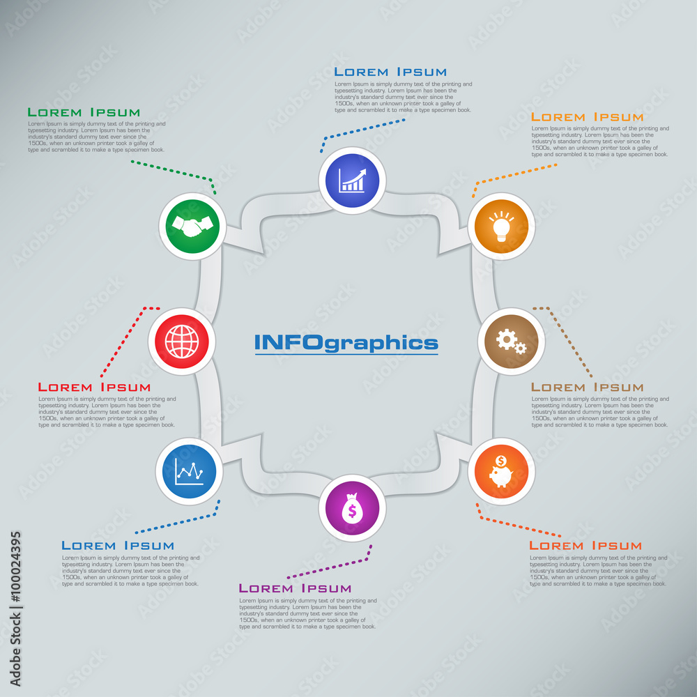 Naklejka premium Multi Purpose Infographic Vector Design Template