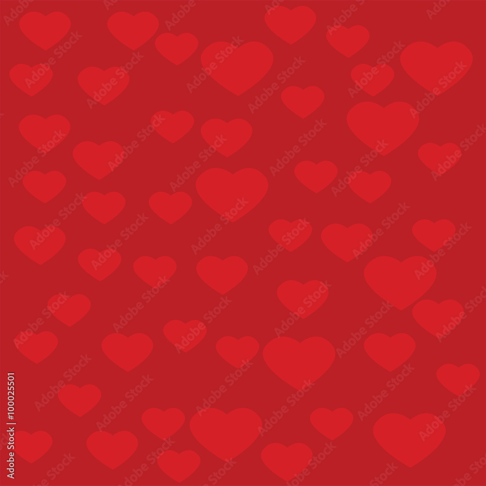 Red Heart with red background