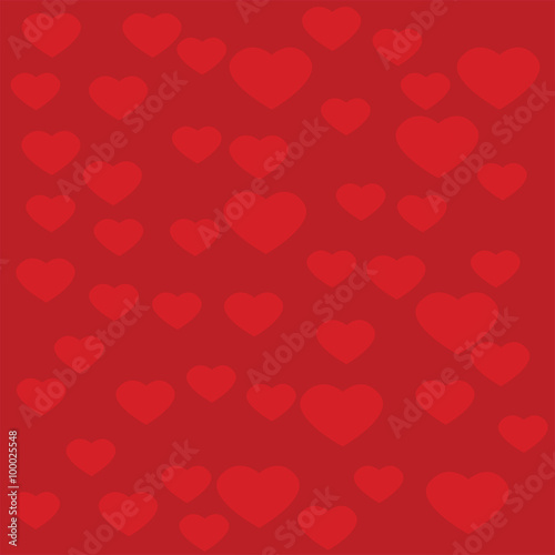 Red Heart with red background