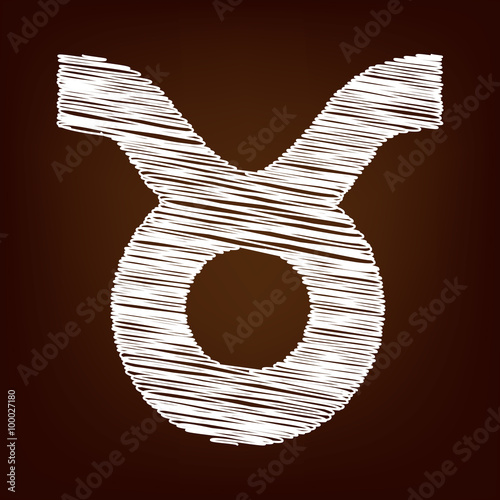 Scrible icon on the brown background