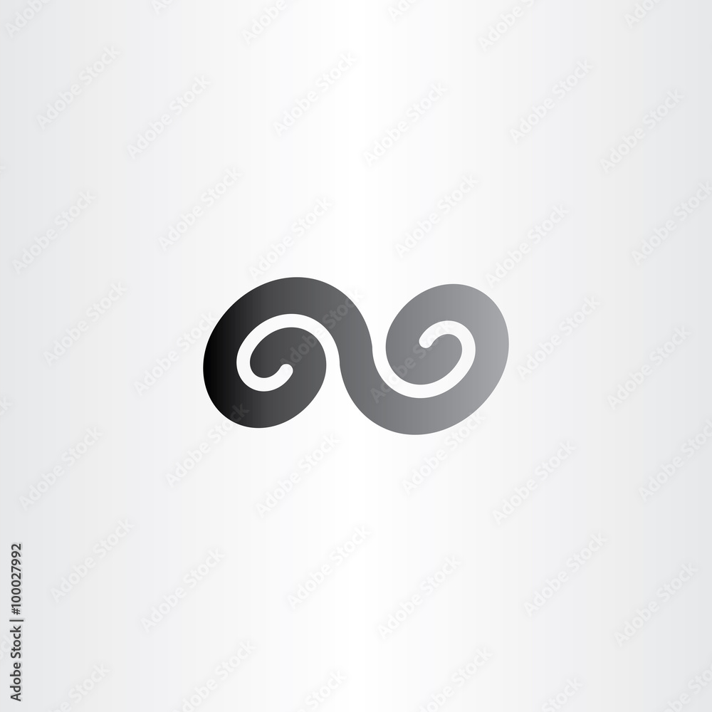 black infinity spiral symbol vector sign icon black infinity spiral symbol vector sign icon
