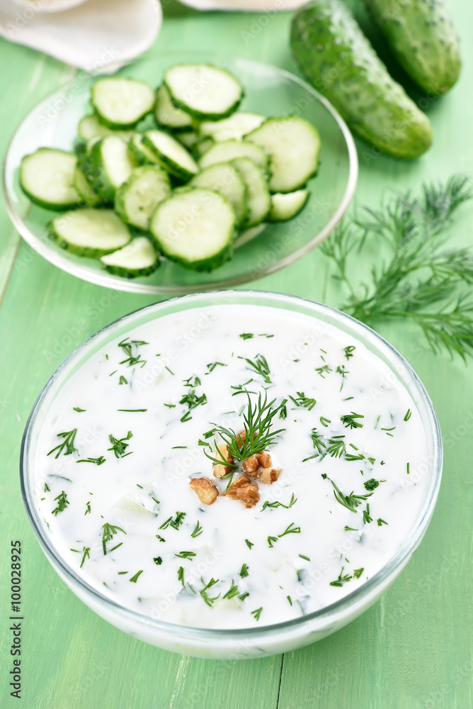 Cold soup with yogurt and herbs Cold soup with yogurt and herbs
