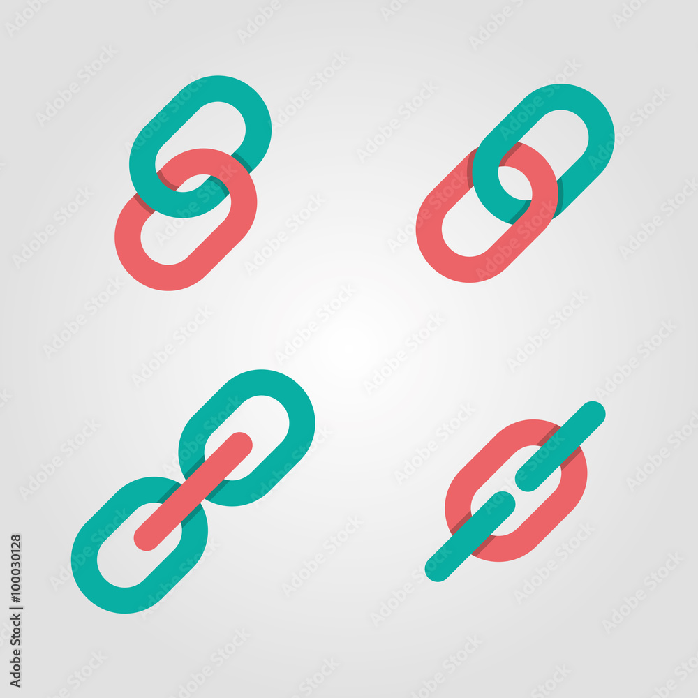 Links symbols icons set
Links symbols icons set