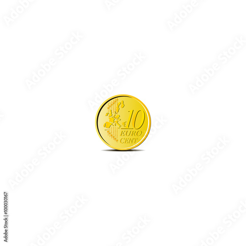 Vector coin 10 cents